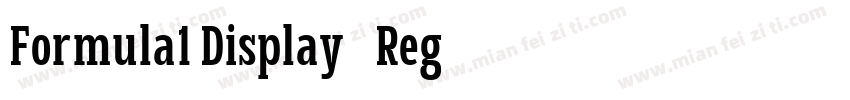 Formula1 Display-Reg字体转换